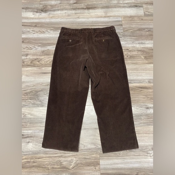 LL Bean Corduroy Pants Mens 36 X 29 Brown Classic Fit Thick Chino Heavy Retro - Picture 2 of 7